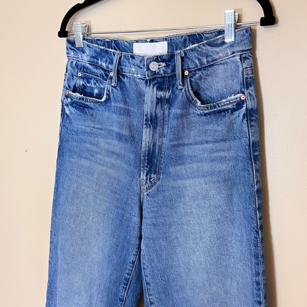 Mother Tunnel Vision Sneak in Take Me Higher Jeans - Women's Size 26 - Blue - Picture 4 of 13